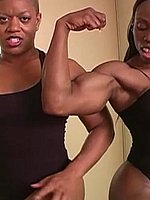 super hot ebony female bodybuilder mistress treasure in ripped contest shape